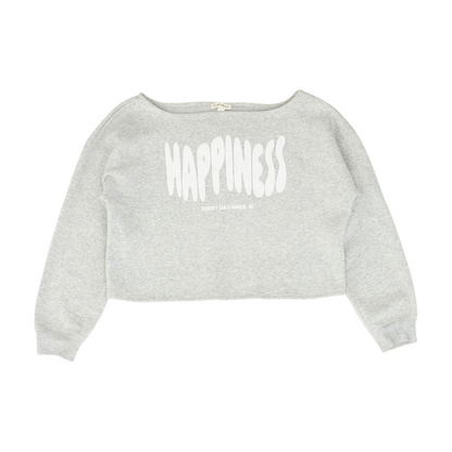 Gray Solid Sweatshirt Pullover