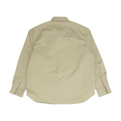Tan Solid Long Sleeve Button Down