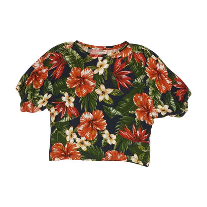 Multi Tropical 3/4 Sleeve Blouse