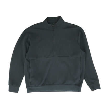 Black Solid 1/4 Zip Pullover