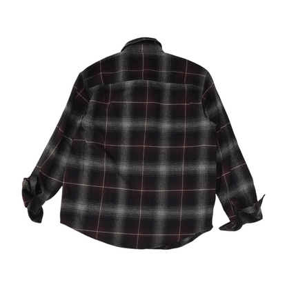 Black Plaid Flannel Button Down