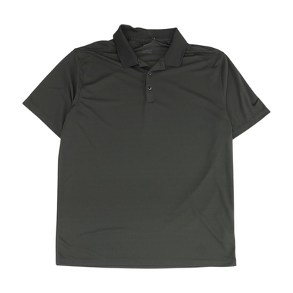 Charcoal Solid Short Sleeve Polo