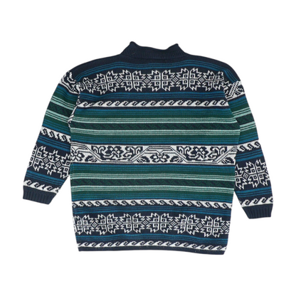 Navy Striped Pullover Sweater