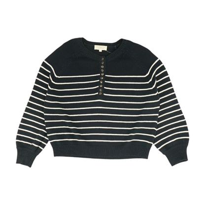 Navy Striped Pullover Sweater