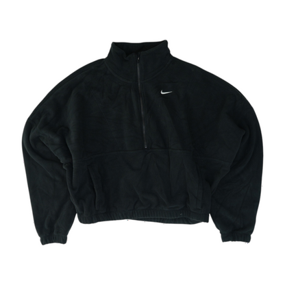 Black Solid 1/4 Zip Pullover