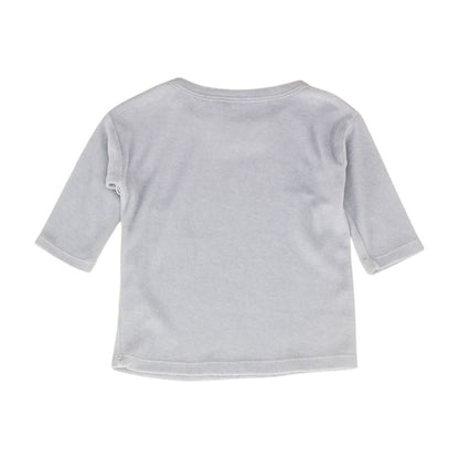 Blue Solid Crewneck T-Shirt