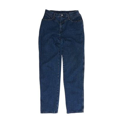Blue High Rise Wide Leg Jeans