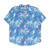 Blue Print Short Sleeve Button Down