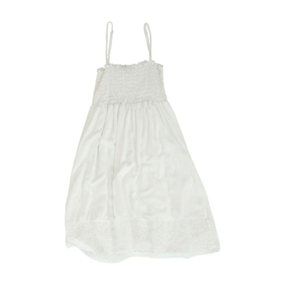 White Solid Dress