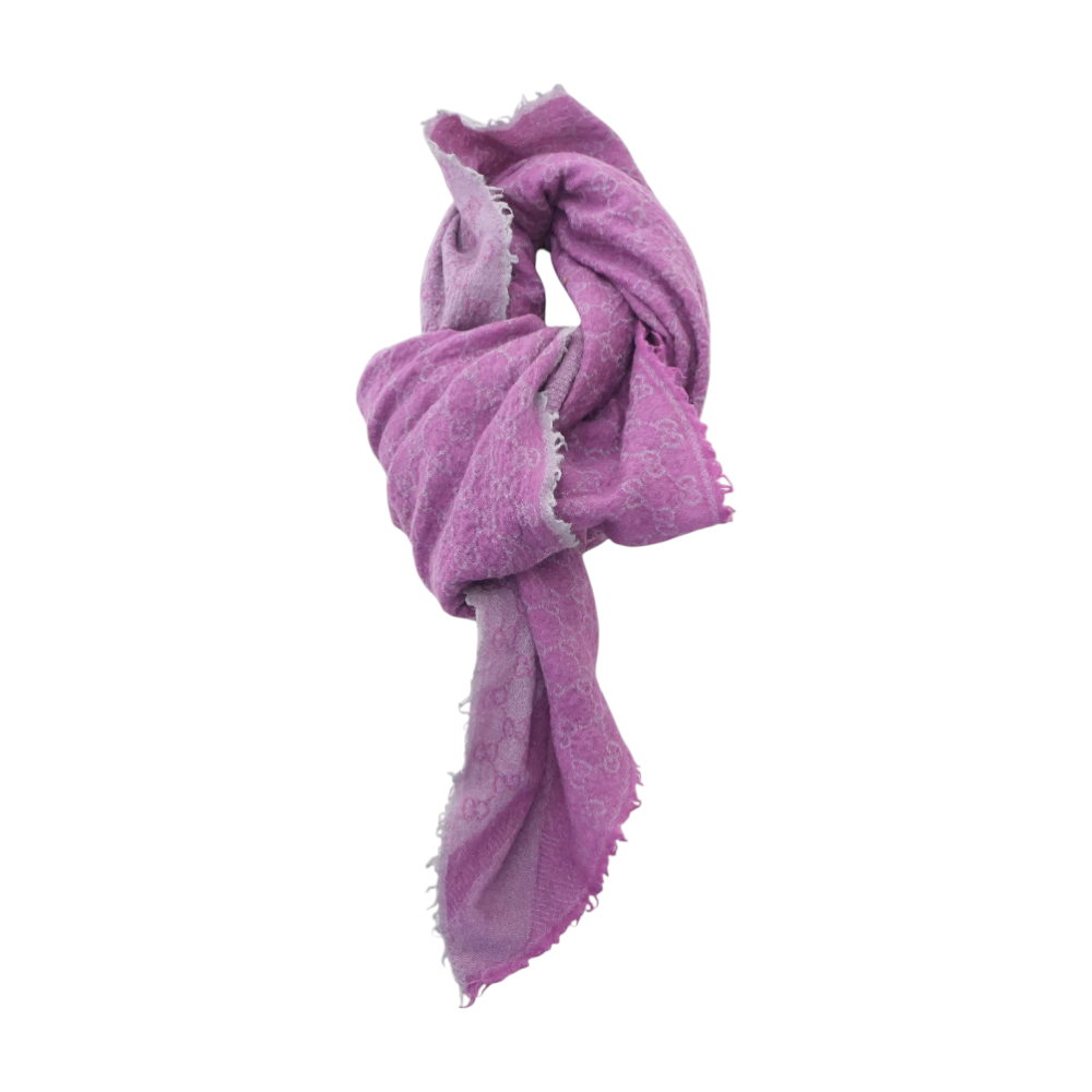 Gucci Pink GG Logo Scarf – Image 2