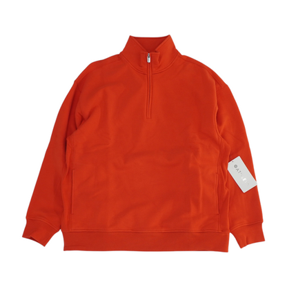 Red Solid 1/4 Zip Pullover