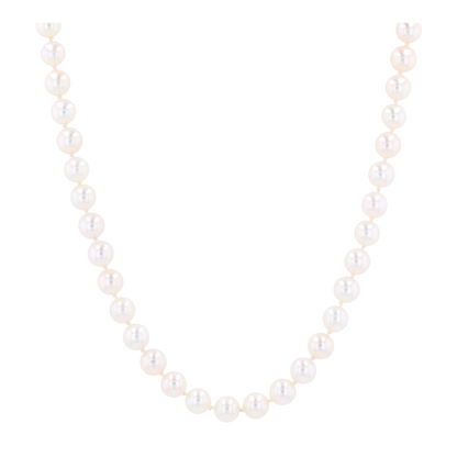 14K Yellow Gold Cultured Pearl Beaded Necklace