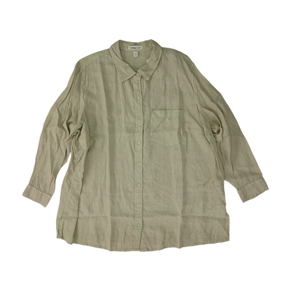 Green Plus Button Down