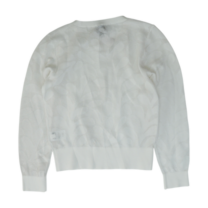 INC International Concepts White Petite Print Pullover Sweater – Image 2