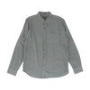Gray Solid Flannel Button Down