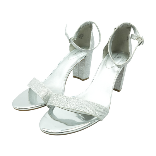 Silver Block Heels