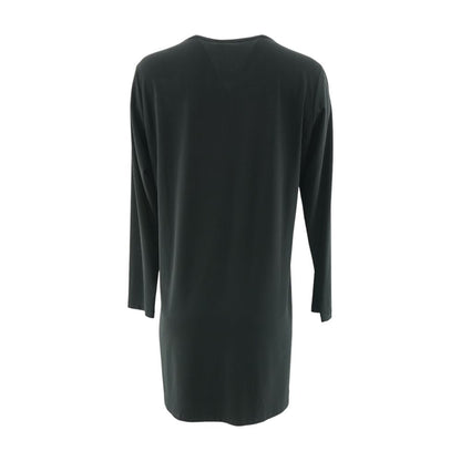 2pc Black Solid Midi Dress