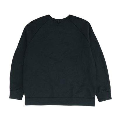 Black Solid Sweatshirt Pullover