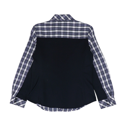 Gray Check Button Down