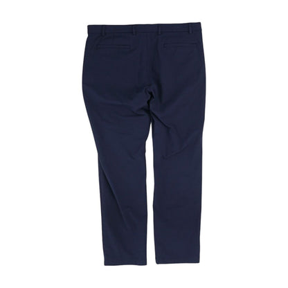 Navy Solid Casual Pants