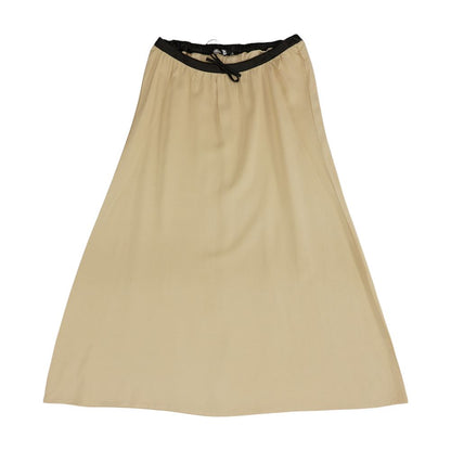 Yellow Solid Maxi Skirt