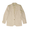 White Solid Blazer
