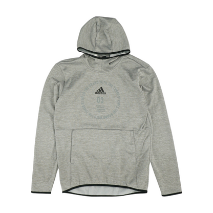 Gray Solid Hoodie Pullover