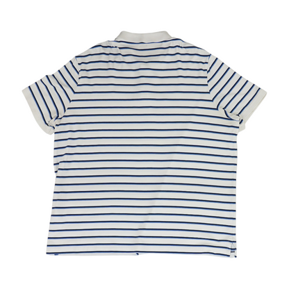 White Striped Short Sleeve Polo
