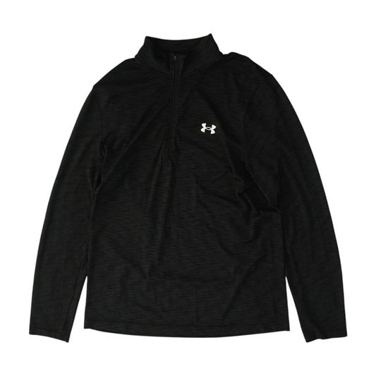 Black Solid 1/4 Zip Pullover
