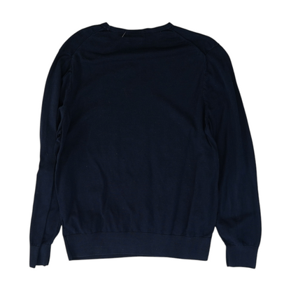 Navy Solid Pullover Sweater