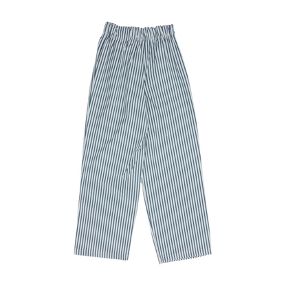 Blue Striped Wide Leg Pants