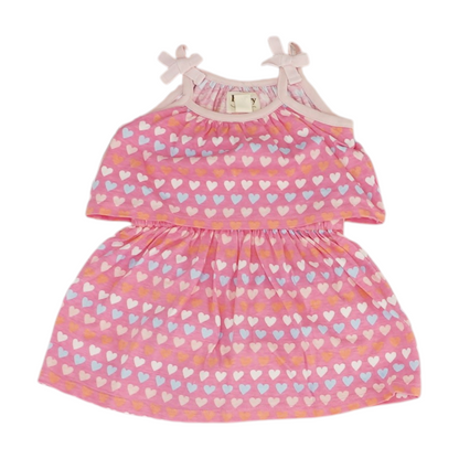 Pink Hearts Sleeveless One-Piece