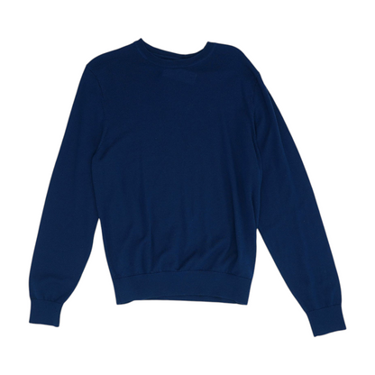 Navy Solid Pullover Sweater