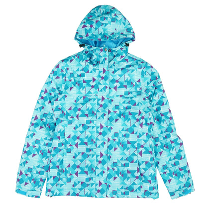 Turquoise Geometric Ski Jacket