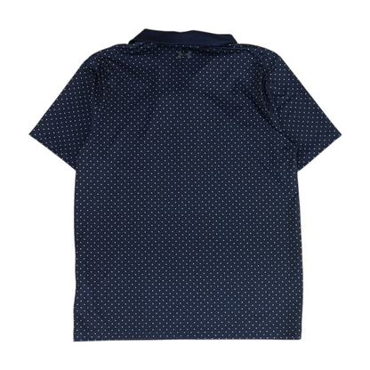 Navy Polka Dot Short Sleeve Polo
