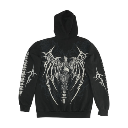 Black Solid Hoodie Pullover