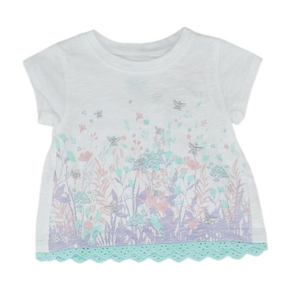 White Floral Blouse