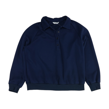 Navy Solid Sweatshirt Pullover