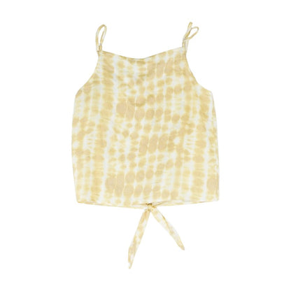 Yellow Tie Dye Sleeveless Blouse