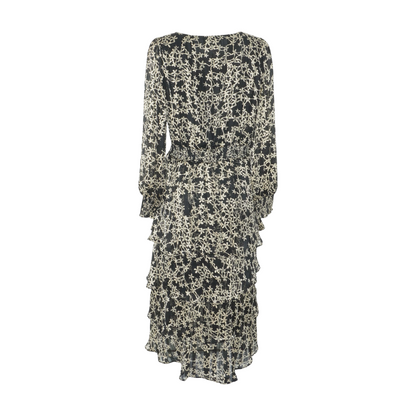 Black Floral Midi Dress