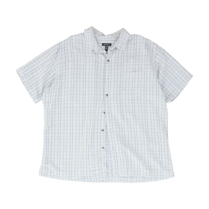 Blue Plaid Short Sleeve Button Down