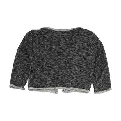 Gray Abstract Cardigan Sweater