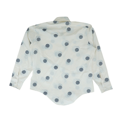 Cream Polka Dot Long Sleeve Button Down