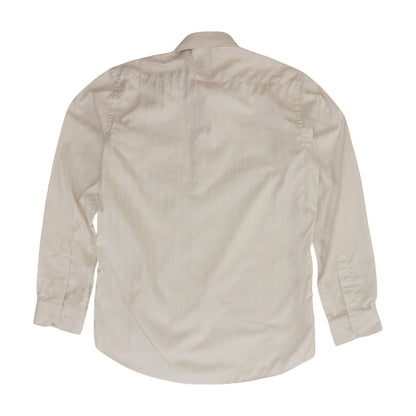 White Striped Long Sleeve Button Down