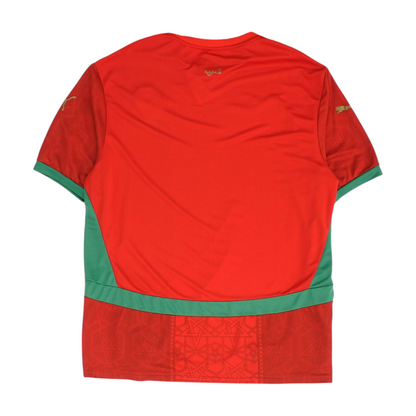 Men's Red Royal Moroccan Football Federation Short Sleeve Jersey