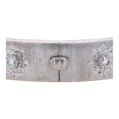 1/2 ctw 18K White Gold Diamond Bangle Bracelet
