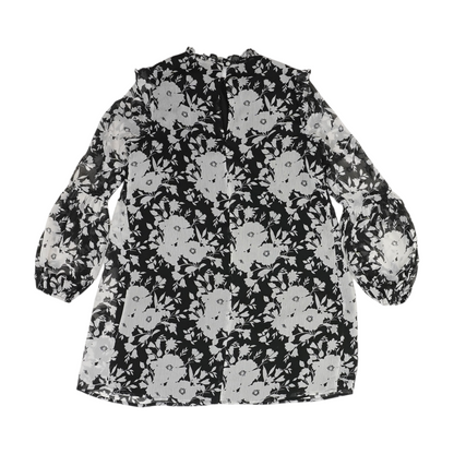 Black Floral Blouse