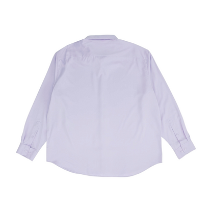 Purple Solid Long Sleeve Button Down