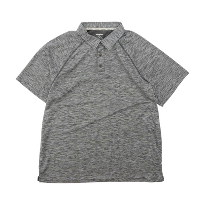 Gray Solid Short Sleeve Polo
