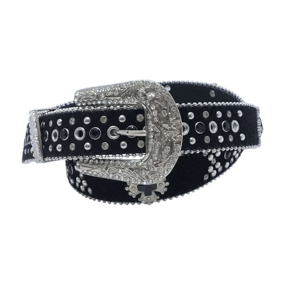 Black Faux Leather Belt